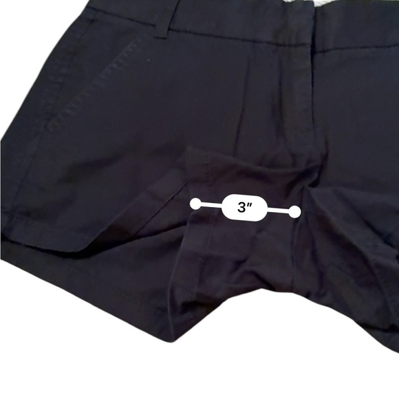 J. Crew Factory Chino Mid Rise Black 100% Cotton Shorts Sz 0 - Picture 10 of 10